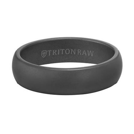 Black Tungsten Raw 6mm Bevel Edge to Edge Sandblast Finish Wedding Band Size 10 #11-RAW0124BC6