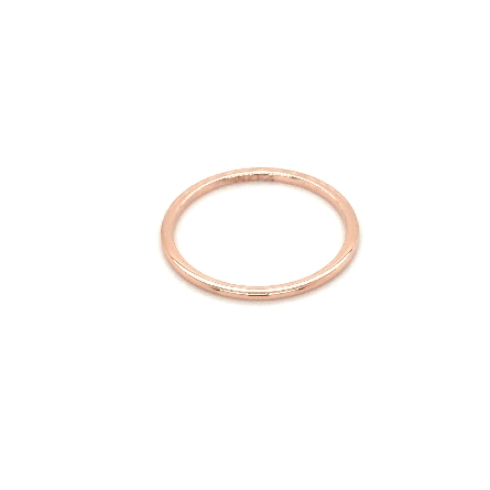 14K Rose Gold Plain 1mm Comfort Fit Low Dome Wedding Band Size 6.5 #01-LDIR010