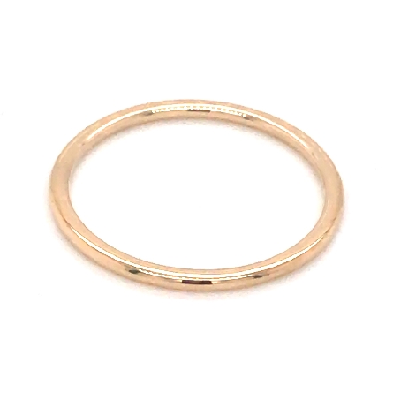 14K Yellow Gold Plain 1mm Comfort Fit Low Dome Wedding Band Size 6.5 #01-LDIR010 