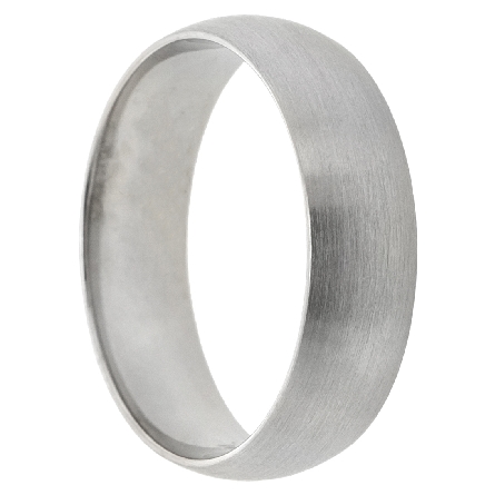 14K White Gold 6mm Brushed Finish Wedding Band Size 10 #11-8873W6