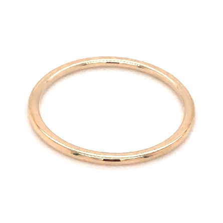 14K Yellow Gold Plain 1mm Comfort Fit Low Dome Wedding Band Size 7 #01-LDIR010 