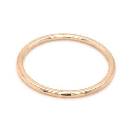 14K Yellow Gold Plain 1mm Comfort Fit Low Dome Wedding Band Size 7 #01-LDIR010