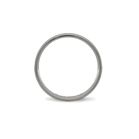 Platinum Low Dome Comfort Fit 4mm Plain Wedding Band Size9.5 #11-LDIR040