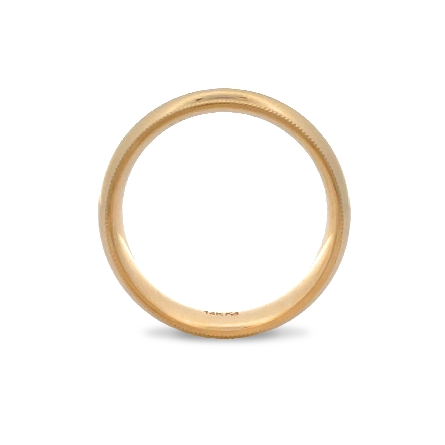 14K Yellow Gold Milgrain 6mm Comfort Fit Heavy Dome Wedding Band Size 10 #01-MIR060