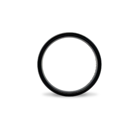 Tungsten Carbide 6MM Contemporary Ring with Black Interior Base and Low Dome Profile Size10 #11-6311BCC6