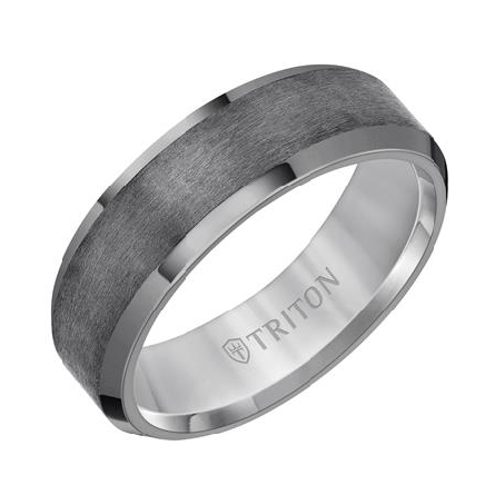 Tantalum 7mm Satin Finish Bevel Edge Contemporary Wedding Band Size 10 #11-6149TA7