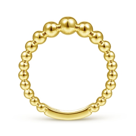 14K Yellow Gold Gabriel Bujukan Graduating Bead Ring Size 6.5 #LR51776Y4JJJ (S1403394)