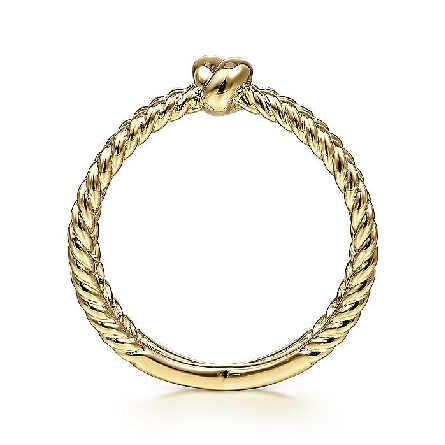14K Yellow Gold Gabriel Hampton Twisted Rope Criss Cross Ring Size 6.5  #LR51984Y4JJJ (S1743011)