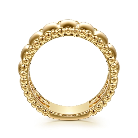 14K Yellow Gold Bujukan Scallop Wide Band Ring Size6.5 #LR52716Y4JJJ (S2116071) 