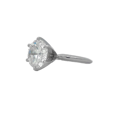 14K White Gold 6Prong Solitaire Engagement Ring Semi Mounting (center stone not included) Size6.5 