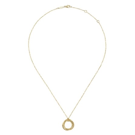 14K Yellow Gold Gabriel Bujukan 15.5-17.5inch Twisted Rope Multi Circle Necklace #NK6531Y4JJJ (S2140423)