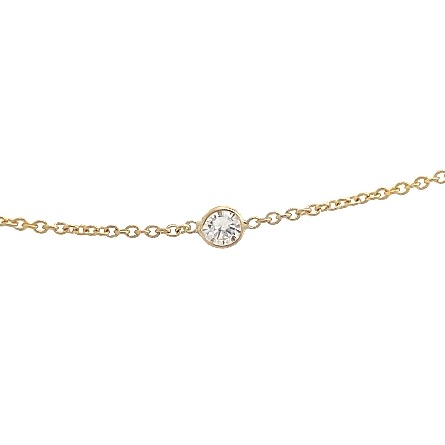 14K Yellow Gold Adjustable 16-18inch By The Yard Necklace w/3Rubies=.60ctw and 4Diams=.62ctw SI H-I 