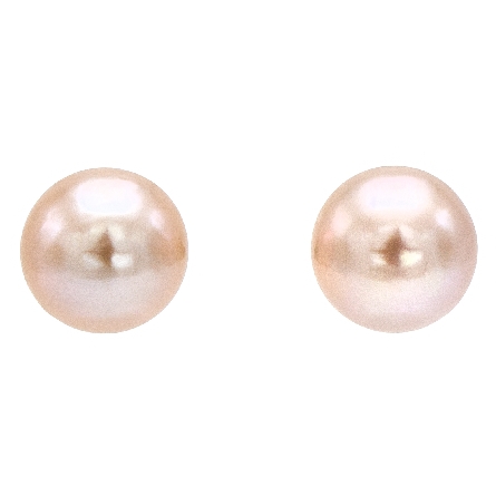 14K White Gold 9.3-9.5mm Cultured Fresh Water Pearl Stud Earrings