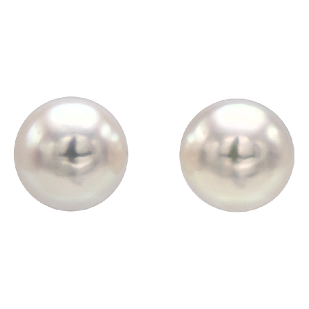 14K White Gold 6-6.5mm Cultured Pearl Stud Earrings #PE600W/AA