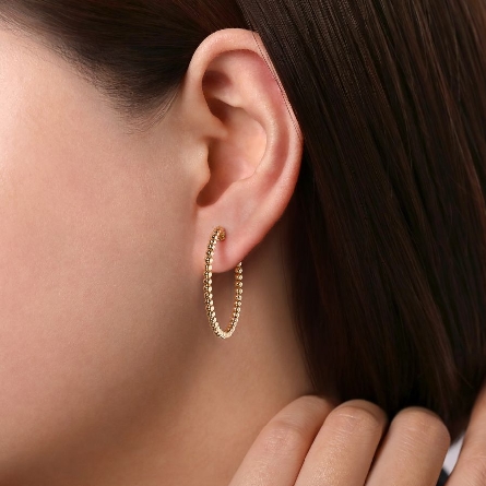 14K Yellow Gold Gabriel Bujukan 30mm Bead Classic Hoop Earrings #EG13929Y4JJJ (S2042708)