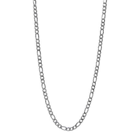 Stainless Steel 24inch 6mm Polished Figaro Chain #SPN30-24