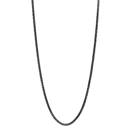 Stainless Steel Gunmetal IP 24inch 3.5mm Round Franco Polished Chain #SGN4-24
