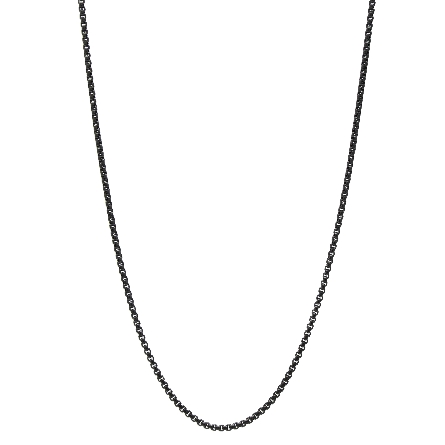 Gunmetal-IP Stainless Steel 26inch 2.5mm Round Box Chain #SGPN1-26