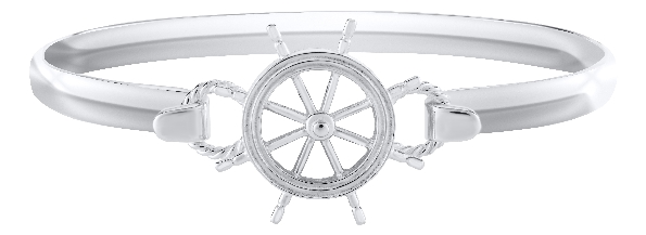 Sterling Silver Ships Wheel Clasp Convertible Collection #SB5646 (bracelet sold seperately)