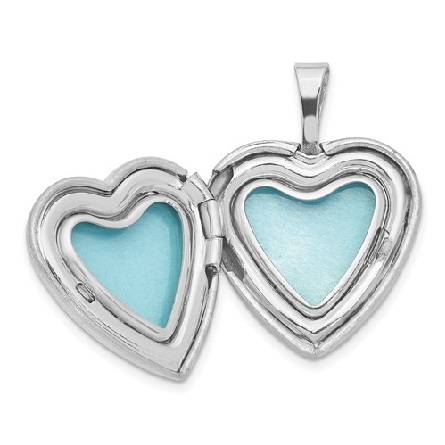 Sterling Silver Gold-Tone Polished and Satin 21x16mm Heart Locket #QLS885