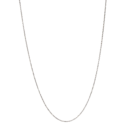Sterling Silver Rhodium Plated 22inch 1.1mm Box019 Chain #SBX19R-22
