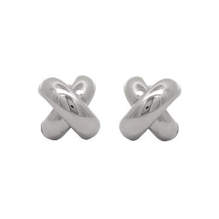 Sterling Silver Polished X Post Earrings 4.90gr #AGE17130