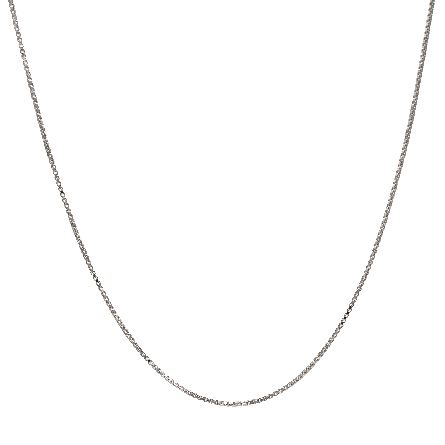 Sterling Silver Rhodium Plated 18inch 1.1mm Box019 Chain #SBX19R-18