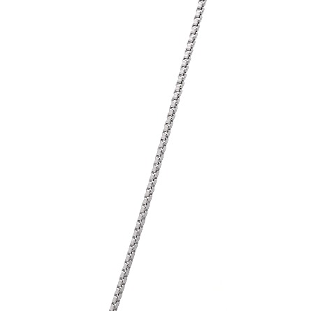 Sterling Silver Rhodium Plated 18inch 1.1mm Box019 Chain #SBX19R-20