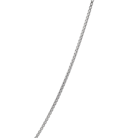 Sterling Silver Rhodium Plated 18inch 1.1mm Box019 Chain #SBX19R-20