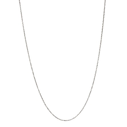 Sterling Silver Rhodium Plated 22inch 1.1mm Box019 Chain #SBX19R-22