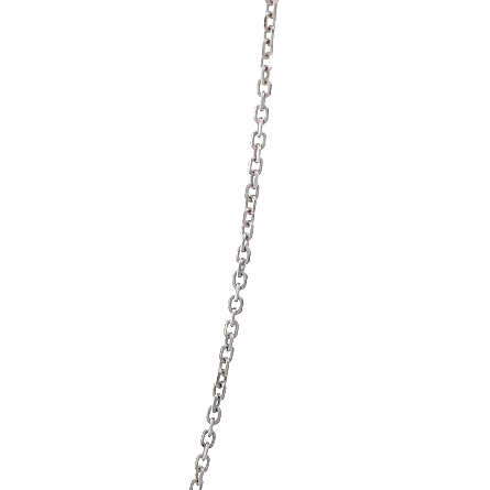 Sterling Silver Rhodium Plated 18inch Diamond Cut Cable Chain #SCB30DR-18