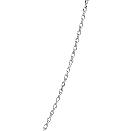 Sterling Silver Rhodium Plated 16inch Diamond Cut 1.4mmCable Chain #SCB40DR-16