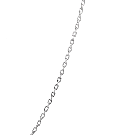 Sterling Silver Rhodium Plated 16inch Diamond Cut 1.4mmCable Chain #SCB40DR-16