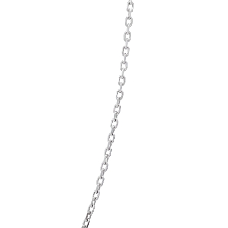 Sterling Silver Rhodium Plated 20inch Diamond Cut 1.4mm Cable Chain #SCB40DR-20