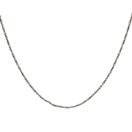 Sterling Silver Rhodium Plated 18inch 1.2mm Raso Chain #SRA12R-18