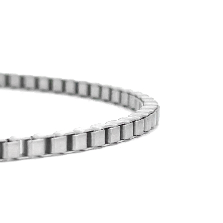 Stainless Steel 3mm Square Box Link Chain 8.5inch Bracelet #SMB798-8.5