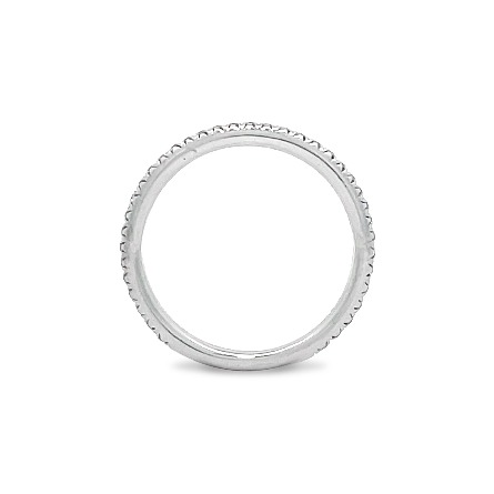14K White Gold Estate Gabriel & Company 4Prong Thin Stackable Band Size5.25 w/Diams=.20apx SI G-H 1.1dwt Serial#S1091420