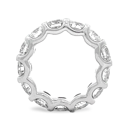 Platinum Estate Shared Prong Set Eternity Band w/Diams=4.70apx SI2-I1 H-I-J Size5 4.4dwt 
