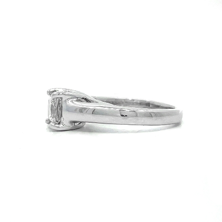 14K White Gold and Platinum Solitaire Princess Cut Engagement Ring w/Princess cut Diam=.95ctw SI2 I Size5.75 3.4dwt GSI9446000108 