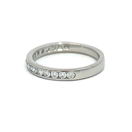 18K White Gold Estate Channel Band w/17Diams=.43apx VS H-I Size5.75 2.0dwt