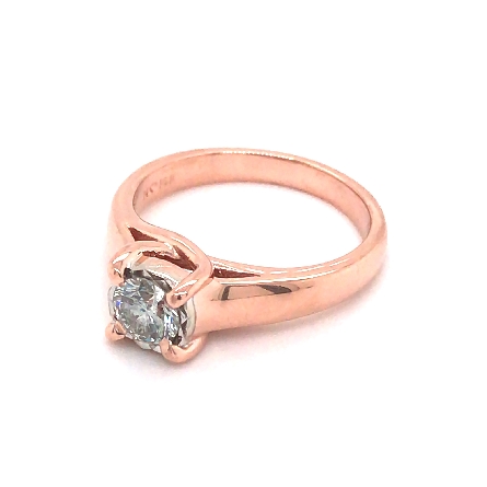 14K Rose Gold Estate 4Prong Illusion Engagement Ring w/Diam=.53apx SI K-L Size6.75 3.1dwt