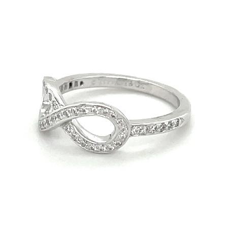 Platinum Estate Tiffany & Company Infinity Ring w/Diams=.38apx VS F-G Size 4.5 2.0dwt