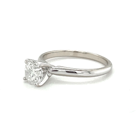 14K White Gold Estate Solitaire Engagement Ring 4Prong Head w/Diam=.98apx I2 G Size 7 2.0dwt