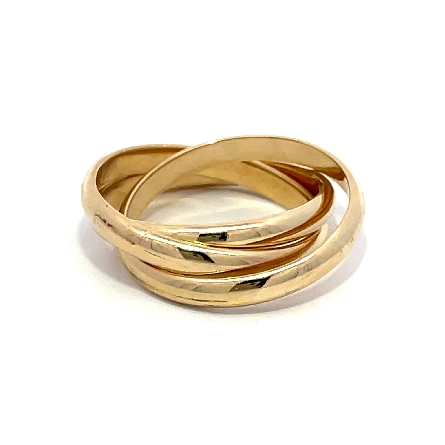 14K Yellow Gold Estate Plain Rolling Rings Band Size 8 5.0dwt