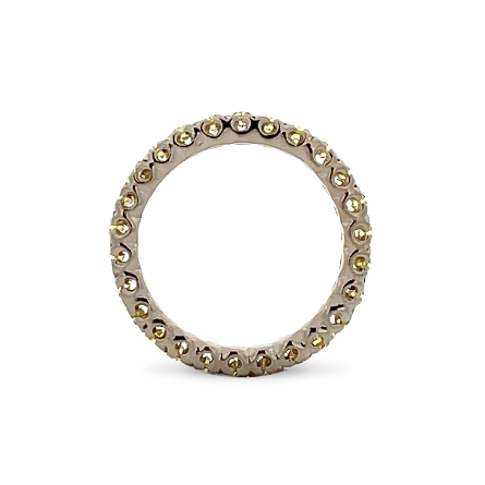 14K Yellow Gold Estate Yellow Sapphire Prong and Channel Set Eternity Band Size3.75 1.5dwt 