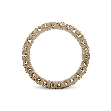 14K Yellow Gold Estate Yellow Sapphire Prong and Channet Set Eternity Band Size3.75 1.5dwt 