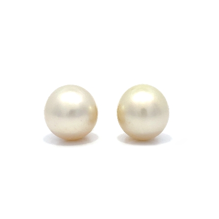 14K Yellow Gold Estate 12mm-12.50mm Cultured Pearl Stud Earrings 4.3dwt
