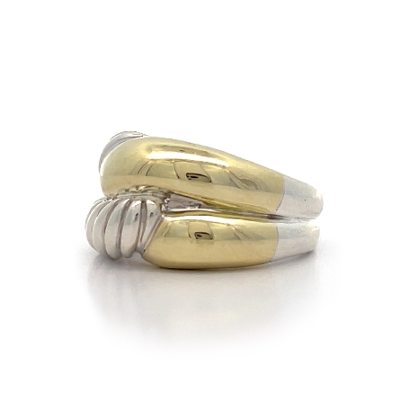 Sterling Silver and 14K Yellow Gold Estate David Yurman Labyrinth Ring Size7.25 6.3dwt