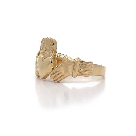 14K Yellow Gold Estate Claddagh Ring Size10.25 3.5dwt 
