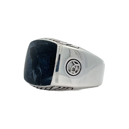 Sterling Silver Estate David Yurman Pietersite Gents 15mm Square Ring Size10 14.3dwt 